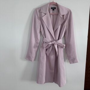 Express Belted Flyaway Jacket - Pink - XS